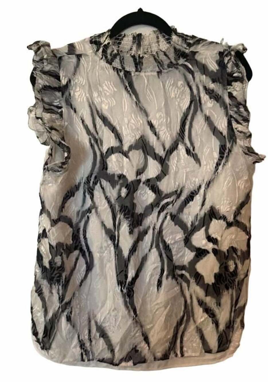 White House Black Market Silk Blend Blouse Size M